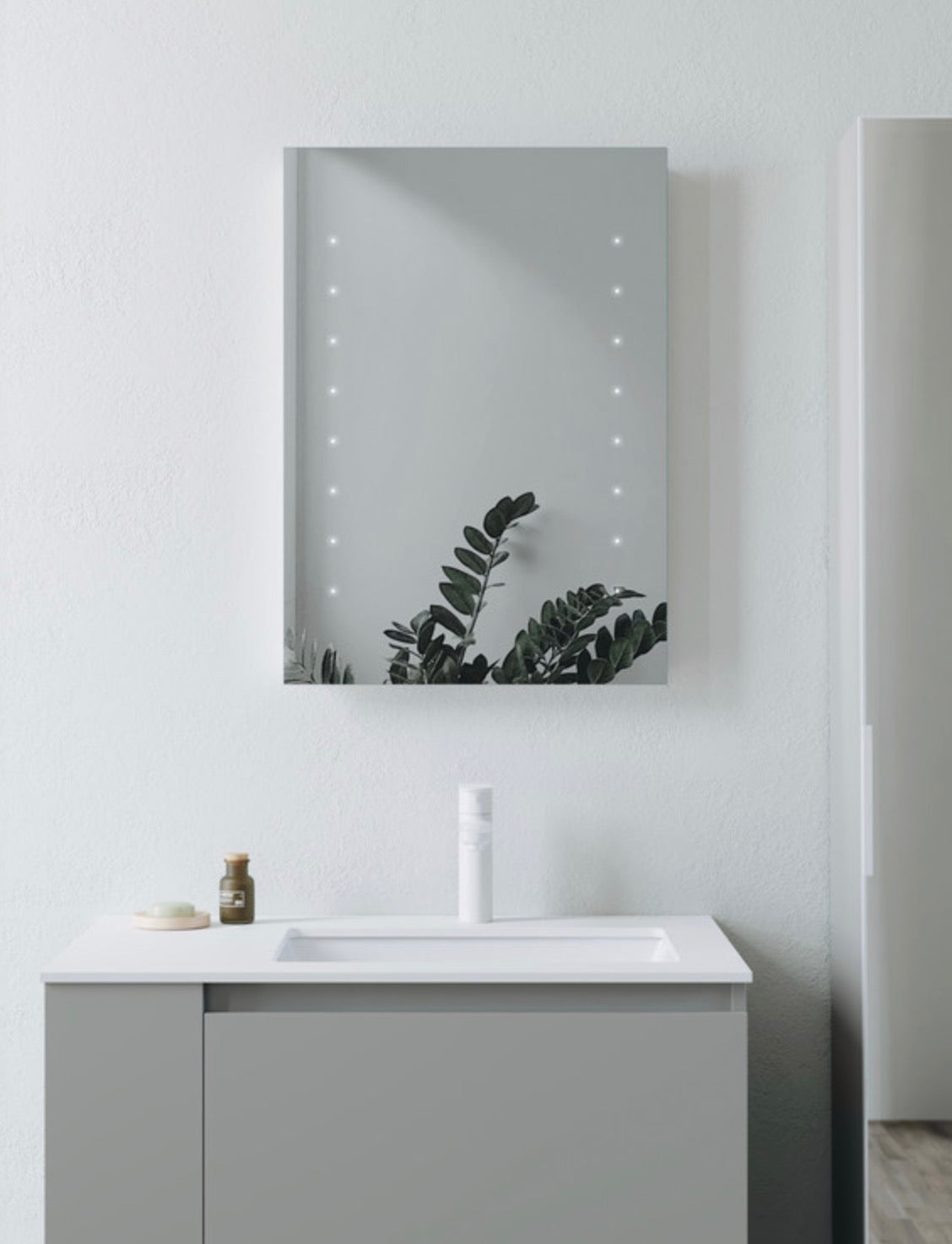 Illuminated Mirrors - Finlo Rectangle Battery-Operated LED Mirror