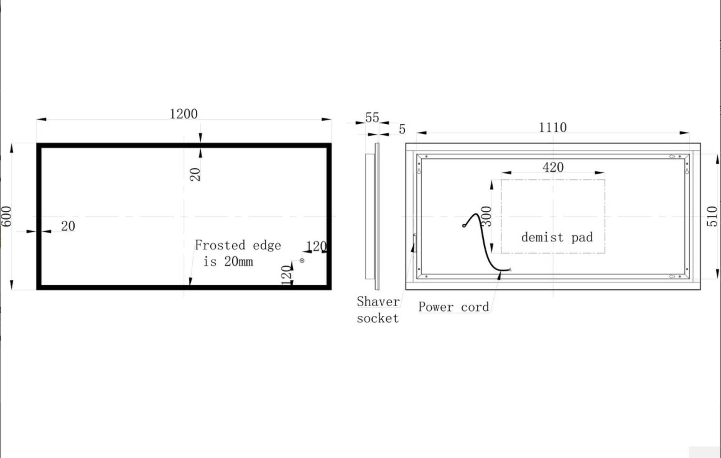 Illuminated Mirrors - Solana Rectangle Edge-Lit LED Mirror