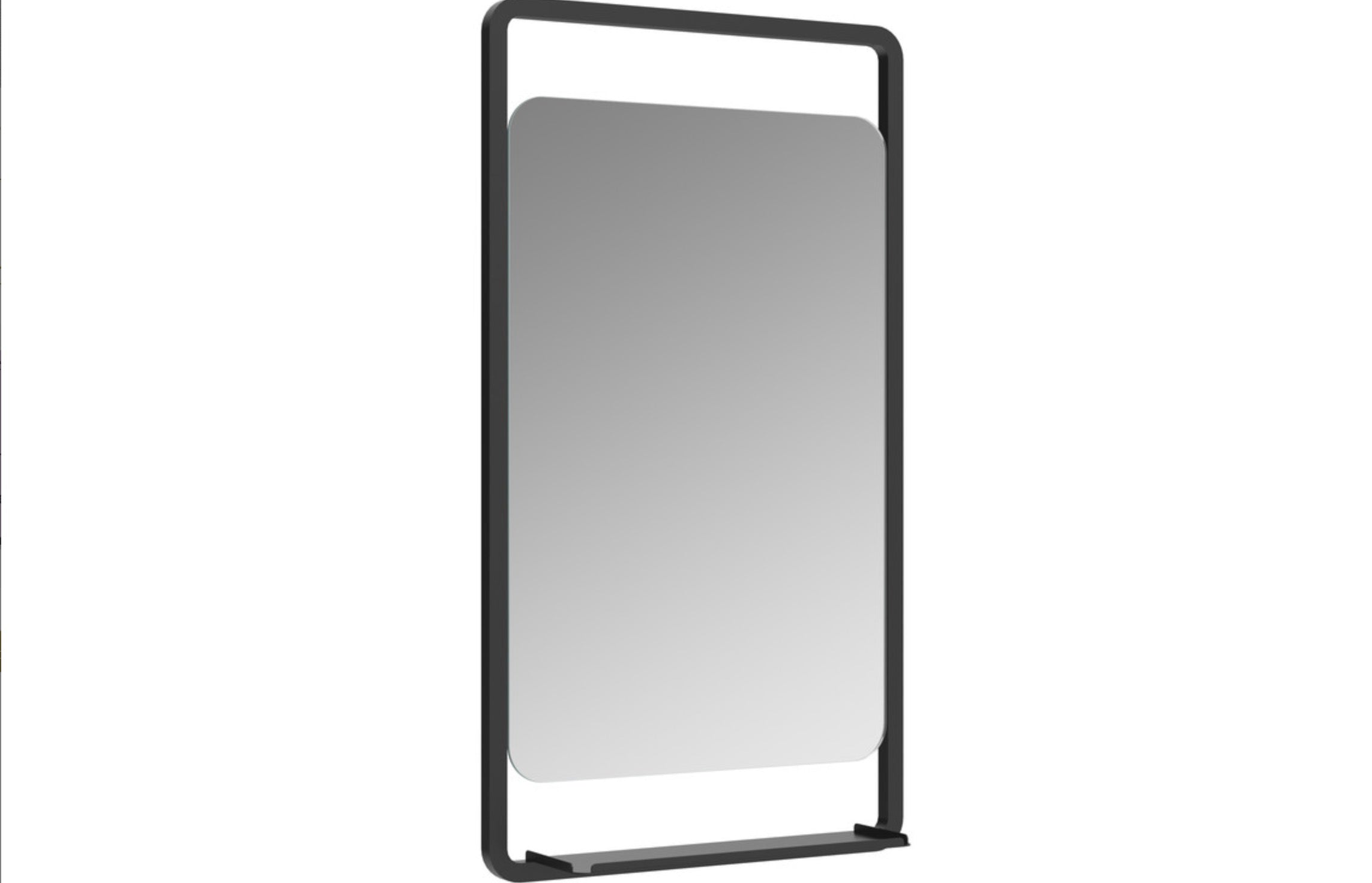 Plain Mirrors - Sana 500mm Rectangle Mirror w/Shelf