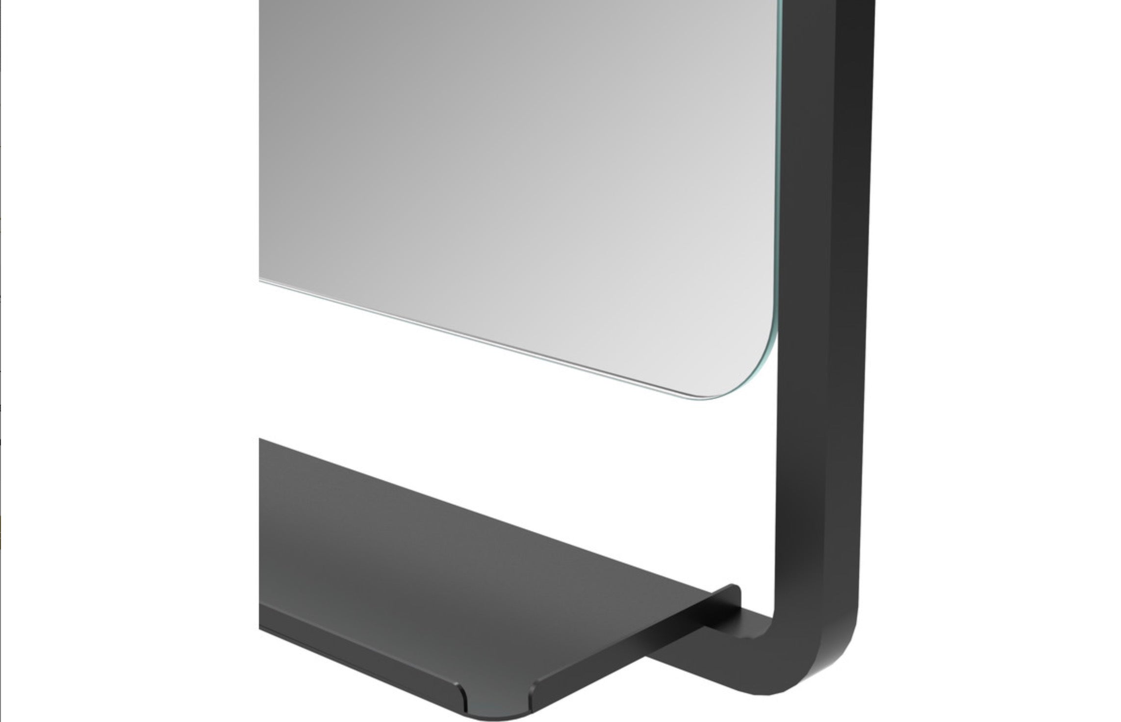 Plain Mirrors - Sana 500mm Rectangle Mirror w/Shelf