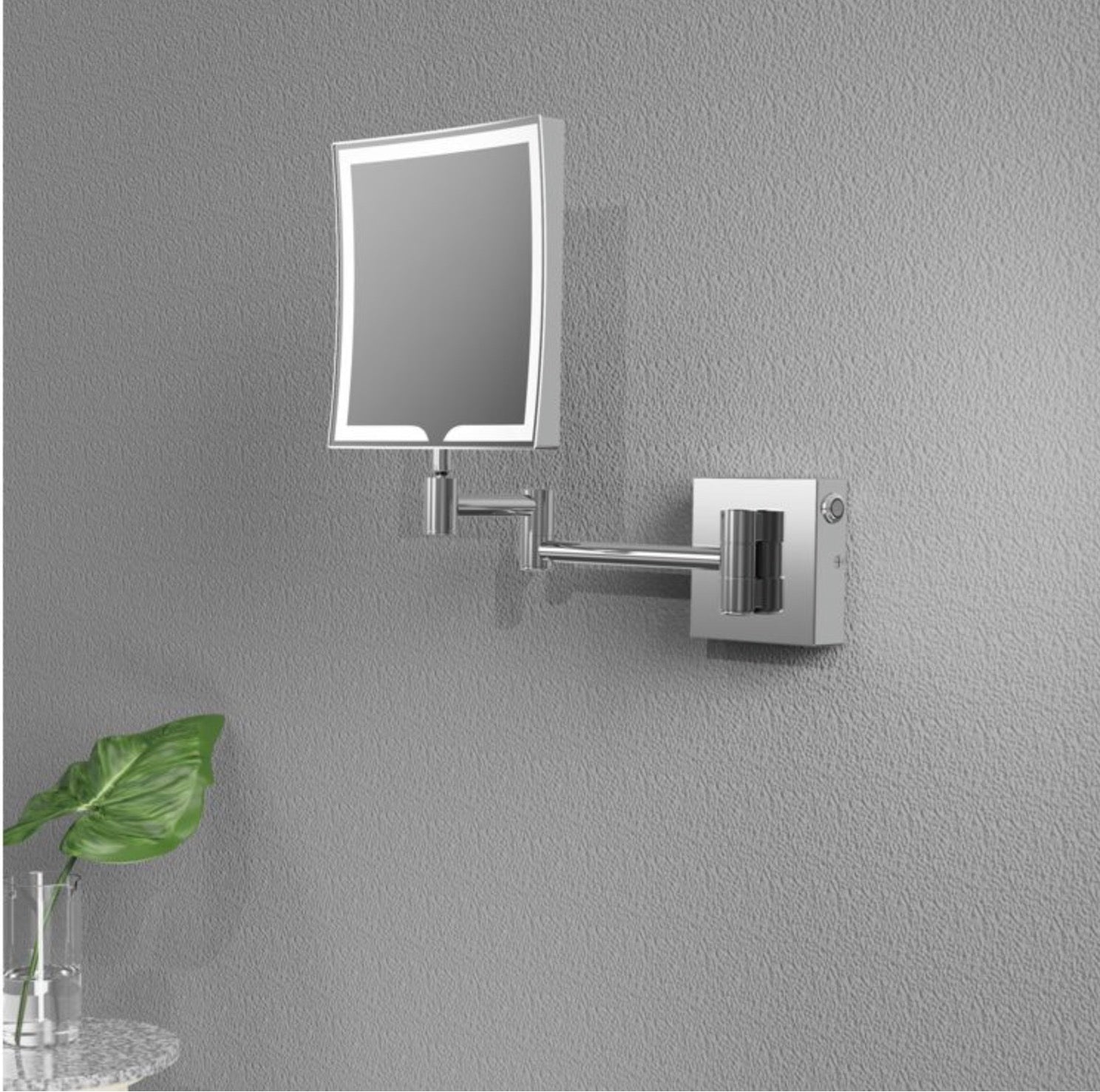 Cosmetic Mirrors - Hoshi Square LED Cosmetic Mirror - Chrome